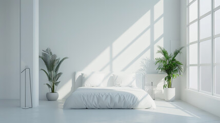 Soft and light minimalist interior