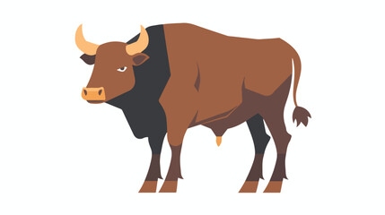 Bull Vector Icon Flat vector isolated on white background