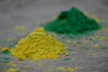 Closeup shot of the yellow and green colors