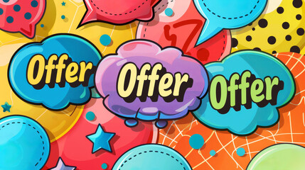 Colorful speech bubble icons with save 80 percent off tags for retail promotions and sales