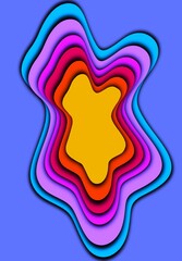 Color spot 3d. Volumetric image. Abstract background. Abstract picture.