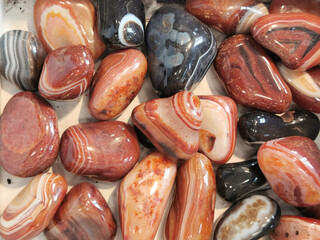color agate mineral collection - 779558212
