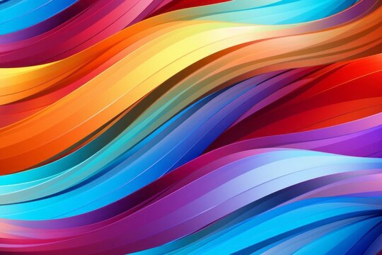 Colorful smooth lines abstract stripe border effect background