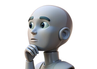 Naklejka premium robot android realistic 3d