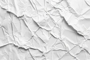 Fototapeta premium White Creased Poster Texture: Rough Crumpled Paper Background for Blank Posters with Peeling Edges