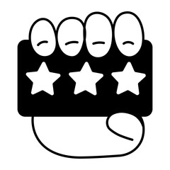 A well-designed doodle icon of give rating