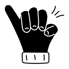 Obraz premium Grab this doodle icon of promise finger 