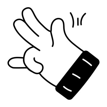 Grab this doodle icon of shocker hand gesture 