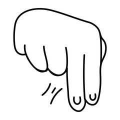 Here’s a doodle icon of n gesture 