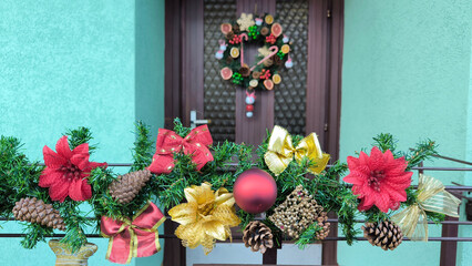 Fototapeta na wymiar colorful Christmas decoration for home