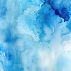 Fototapeta na wymiar Blue watercolor light background natural paper texture abstract watercolur Blue pattern splashes aquarelle painting white copy space for banner design, greeting card
