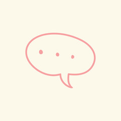 hand drawn chat bubble vector for your project.