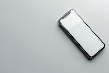 Minimalist Smartphone Design on Gray Background.