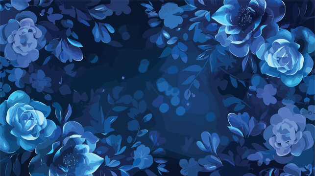 Dark BLUE vector doodle blurred background. Brand new