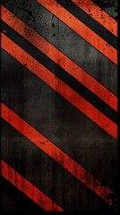 Coral black grunge diagonal stripes industrial background warning frame, vector grunge texture warn caution, construction, safety background with copy space for photo or text design