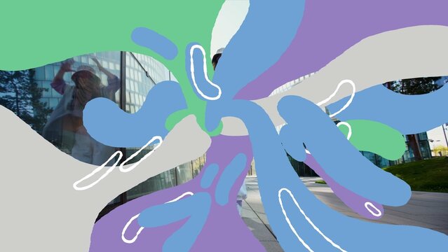 Abstract Cartoon Liquid Transition