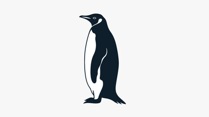 Emperor Penguin icon silhouette vector illustration flat
