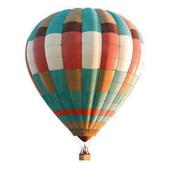 aerostat hot air balloon on white background