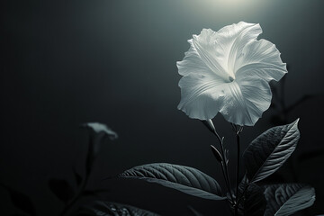 A moonflower that blooms at midnight, its petals emitting a light that allows one to see other realm