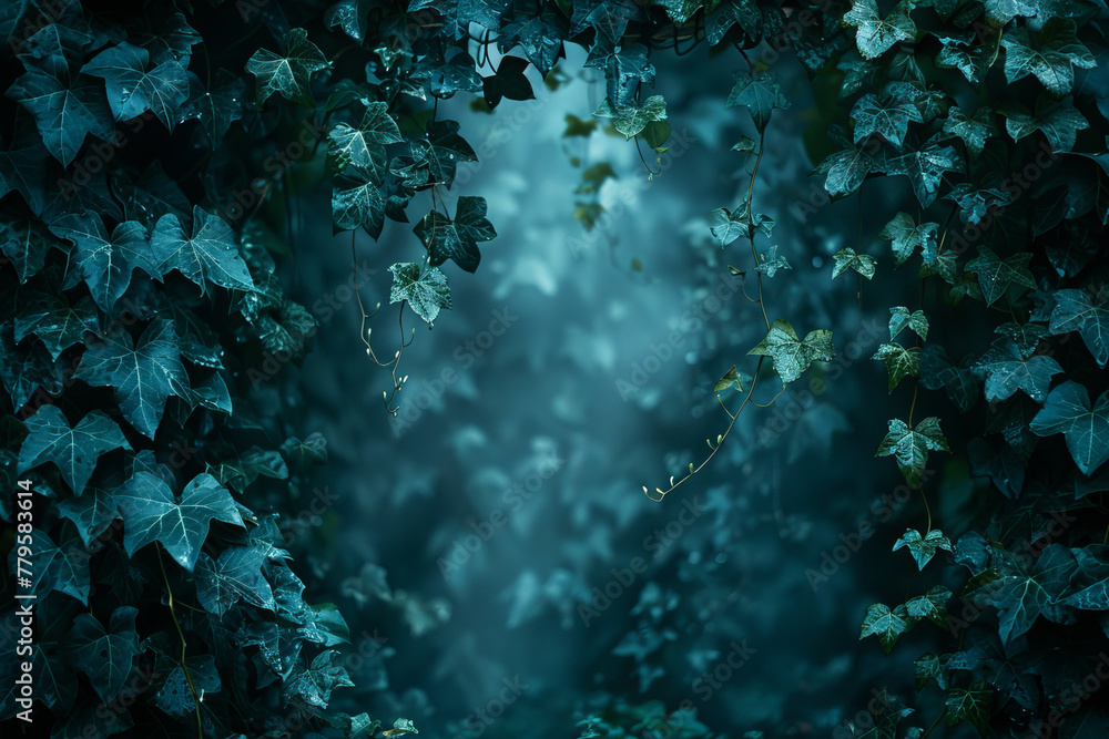 Poster vines that glow with a soft light, their patterns telling ancient stories as they guide the way thro