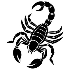 scorpion tattoo vector, black scorpion silhouette vector illustration,icon,svg,scorpion characters,Holiday t shirt,Hand drawn trendy Vector illustration,scorpion on a white background
