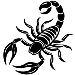 scorpion tattoo vector, black scorpion silhouette vector illustration,icon,svg,scorpion characters,Holiday t shirt,Hand drawn trendy Vector illustration,scorpion on a white background