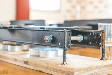 Beautiful view of a table with plates preparing for dinner