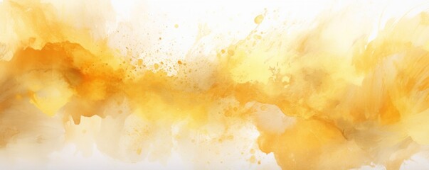 Gold watercolor light background natural paper texture abstract watercolur Gold pattern splashes aquarelle painting white copy space for banner design, greeting card - obrazy, fototapety, plakaty