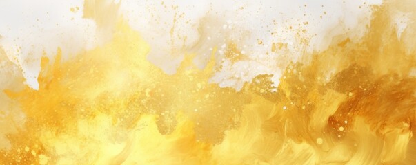 Gold watercolor light background natural paper texture abstract watercolur Gold pattern splashes aquarelle painting white copy space for banner design, greeting card - obrazy, fototapety, plakaty
