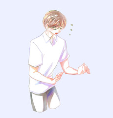 おどおどしている男性