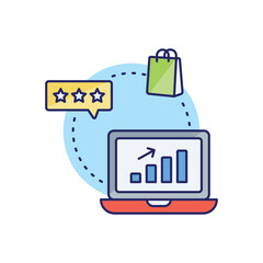 Product Review vector icon, rating product vector concept icon