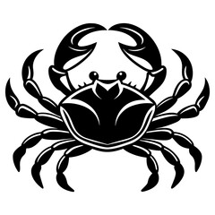 black and white crab, black crab silhouette vector illustration,icon,svg,crab characters,Holiday t shirt,Hand drawn trendy Vector illustration,scorpion on a white background