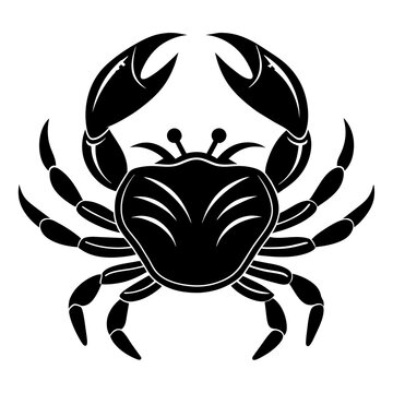 black and white crab, black crab silhouette vector illustration,icon,svg,crab characters,Holiday t shirt,Hand drawn trendy Vector illustration,scorpion on a white background