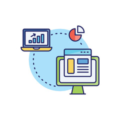 Responsive Website vector icon, ui ux vector concept icon