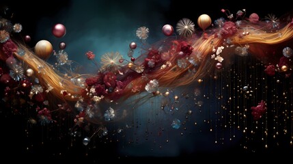 A cascade of amaranth and topaz, adorning the universe in celestial hues.