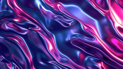 Obraz premium Abstract liquid metal wave background. Digital art 3D illustration.