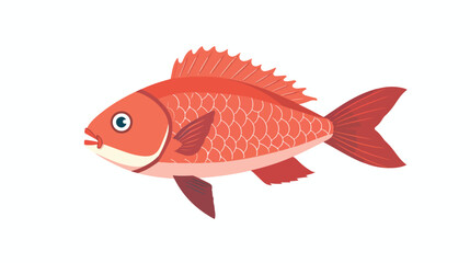 Fish icon vector symbol illustration Flat vector isolated