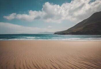 Fototapeta na wymiar AI generated illustration of an eroded sand on a beach shore