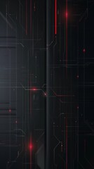 Futuristic circuitry background with red highlights