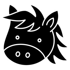 horse glyph icon logo