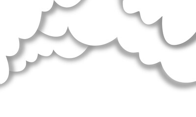 Cloud illustration, papercut