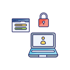 User Account vector icon, online registration vector concept icon