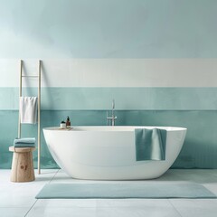 Fototapeta na wymiar A soothing spa gradient from clean white to soft teal