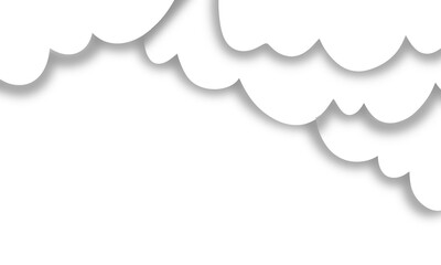 Cloud illustration, papercut