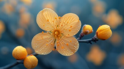 Vietnamese lunar new year flower, yellow apricot.
