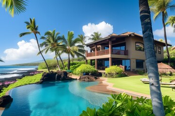 Idyllic Hawaiian Oasis with Luxury Estate and Swimming Pool