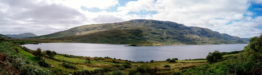 Mountains in Connemara National Park, Ireland in the region of Galway