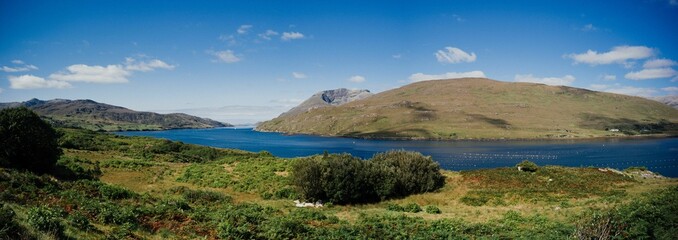 Mountains in Connemara National Park, Ireland in the region of Galway