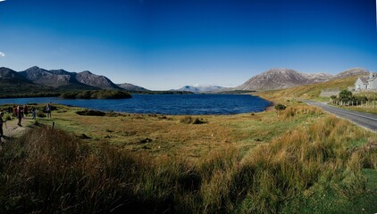 Beautiful shot of the landscape at Connemara National Park in Ireland