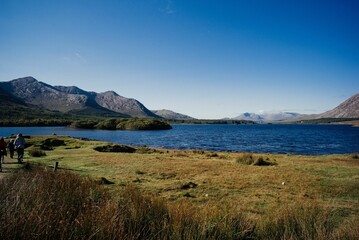 Beautiful shot of the landscape at Connemara National Park in Ireland